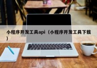 小程序开发工具api（小程序开发工具下载）